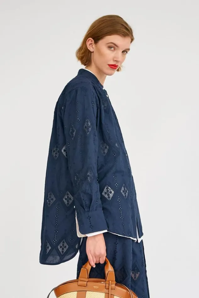 Oroton Tops Women Diamond Lace Tunic North Sea