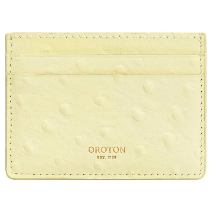Oroton Wallets Accessories Jemima Texture Card Holder Lemon Butter
