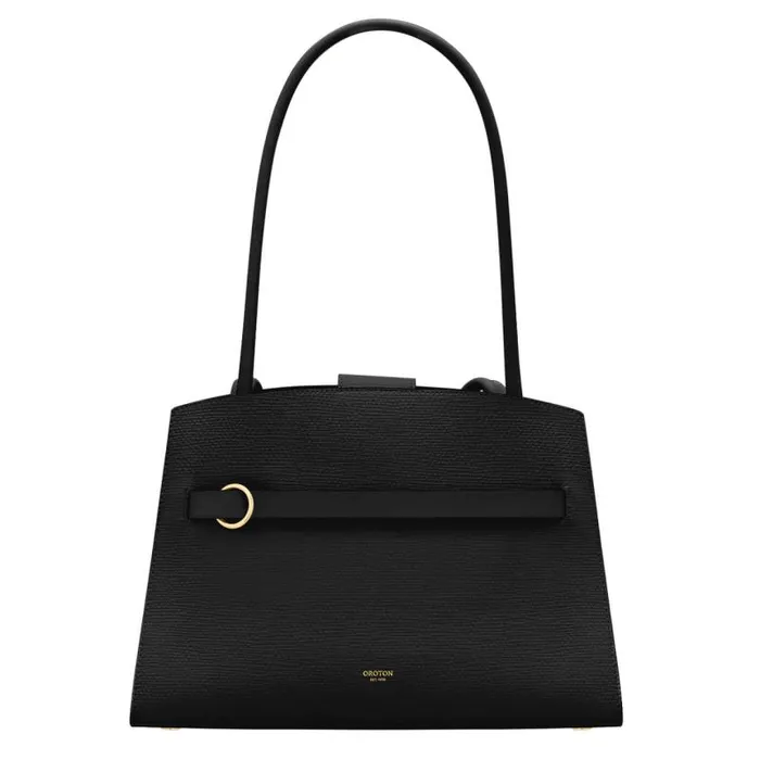 Oroton Work Women Audrey Small Three Pocket Day Bag Black