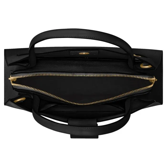 Oroton Work Women Audrey Small Three Pocket Day Bag Black