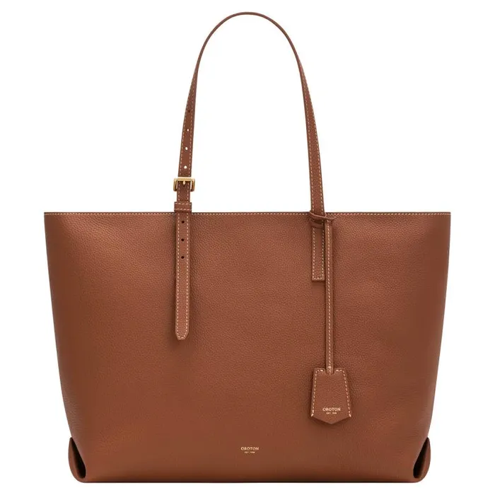 Oroton Work Women Margot Medium Zip Tote Whiskey