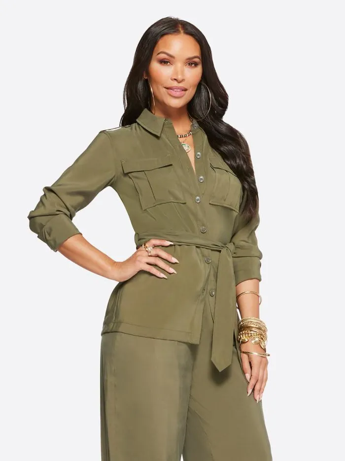 Outerwear Clothing Jessica Simpson Jessa Jacket In Olive Night