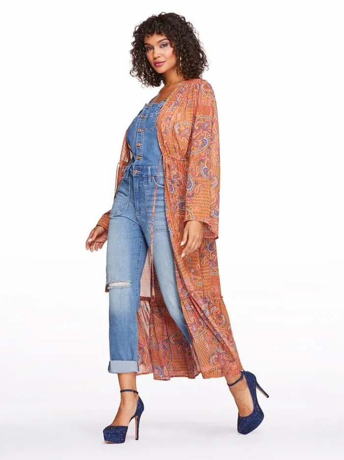 Outerwear Clothing Jessica Simpson Marilyn Duster In Winding Trail