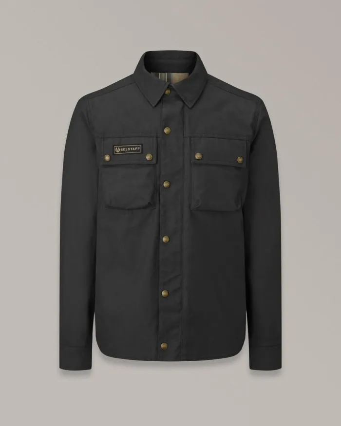 Overshirts Men Belstaff Mansion Motorcycle Shirt Black