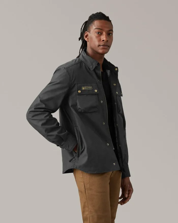 Overshirts Men Belstaff Mansion Motorcycle Shirt Black Overshirts Men Belstaff Mansion Motorcycle Shirt Black