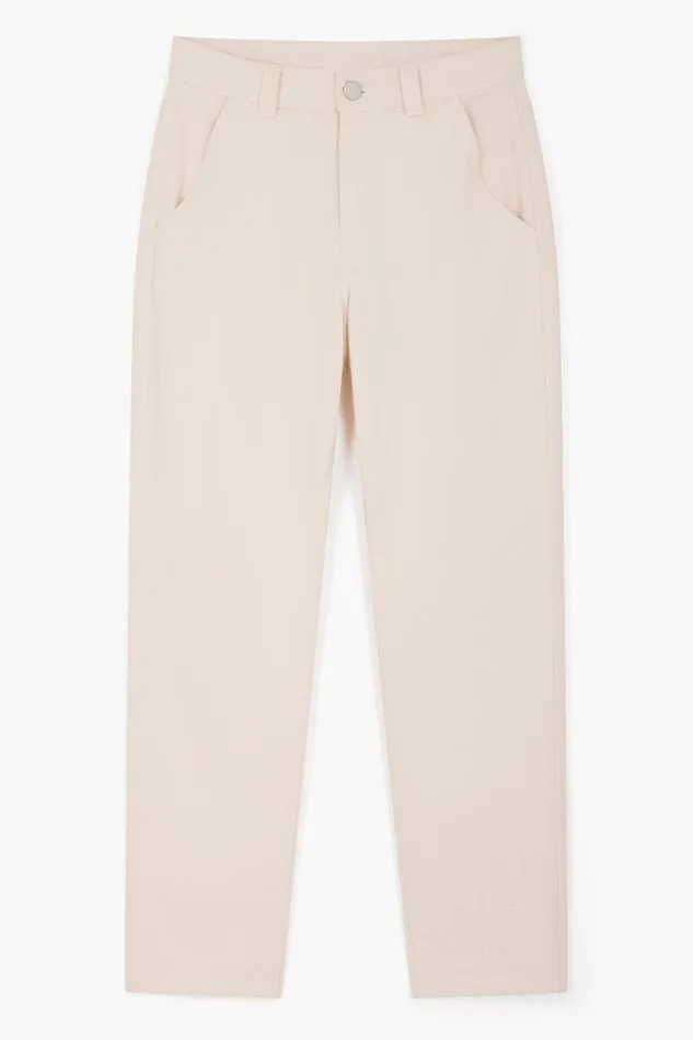 Pants and Jeans Women Leon and Harper Edgara Pl2 Jeans Ecru