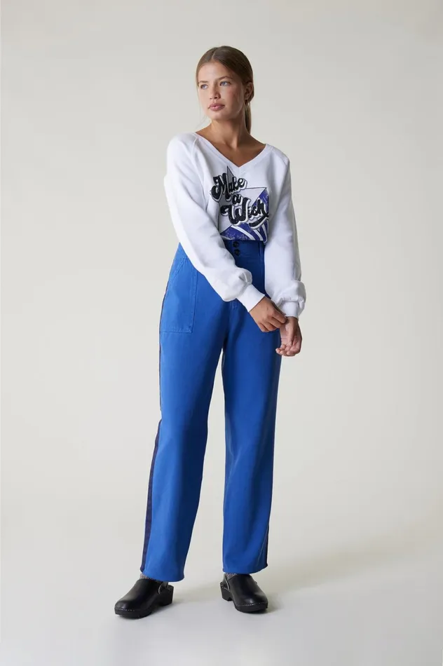 Pants and Jeans Women Leon and Harper Pistil Pln1 Trousers Blue