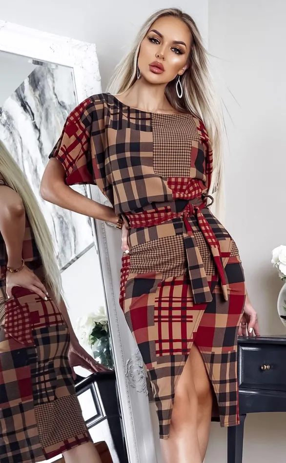 Patchwork Judith Batwing Wrap Dress Women Missfiga Wrap Dresses