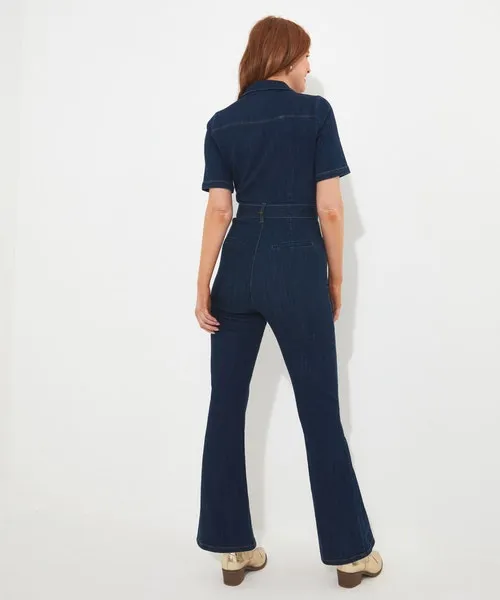Petite Collection Apparel Joebrowns Roxie Denim Jumpsuit BlackBlue