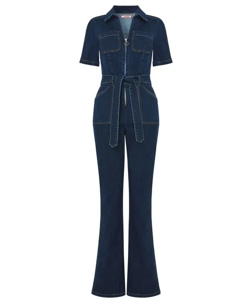 Petite Collection Apparel Joebrowns Roxie Denim Jumpsuit BlackBlue