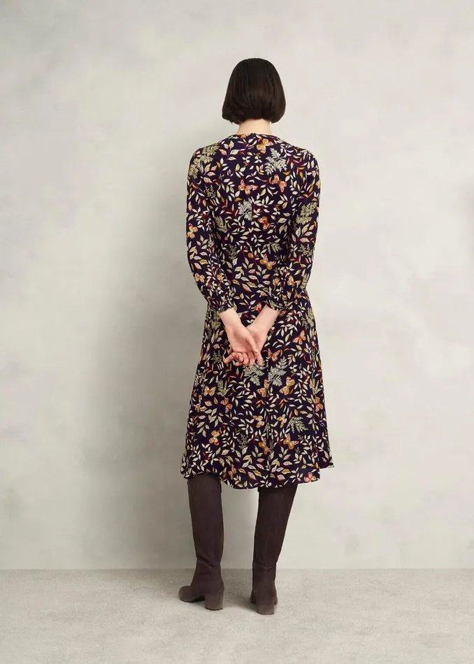 Petite Dresses Women HOBBS Petite Zainah Dress Navy Multi