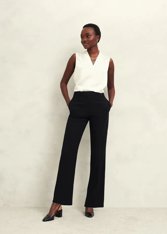 Petite Trousers Women HOBBS Petite Maya Straight Trouser Black