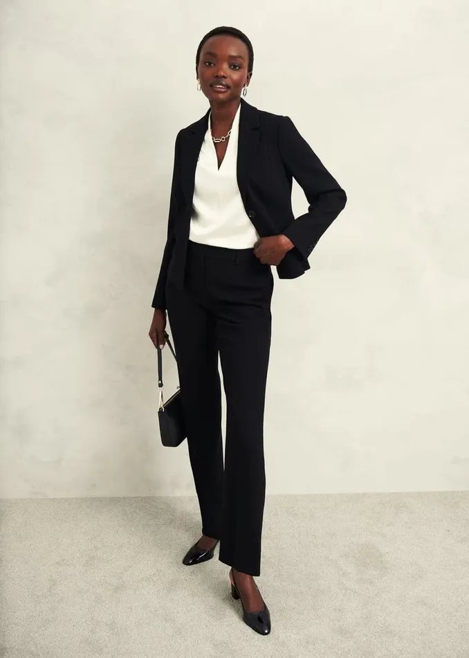 Petite Trousers Women HOBBS Petite Maya Straight Trouser Black
