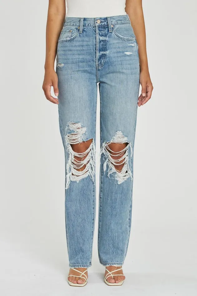 Pistola Denim Cassie Super High Rise Straight 8211 Lucca Distressed Women Denim