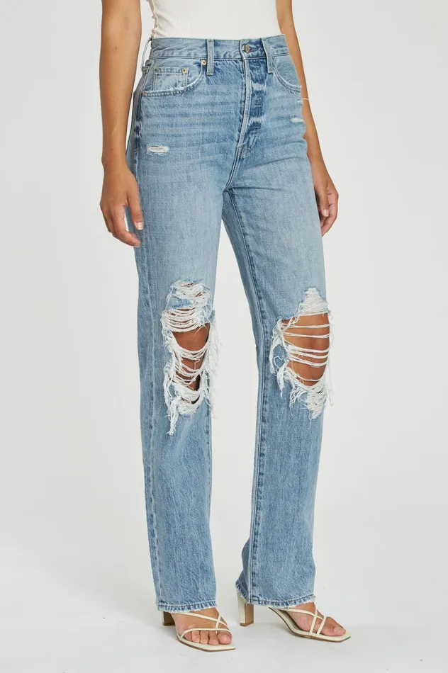 Pistola Denim Cassie Super High Rise Straight 8211 Lucca Distressed Women Denim