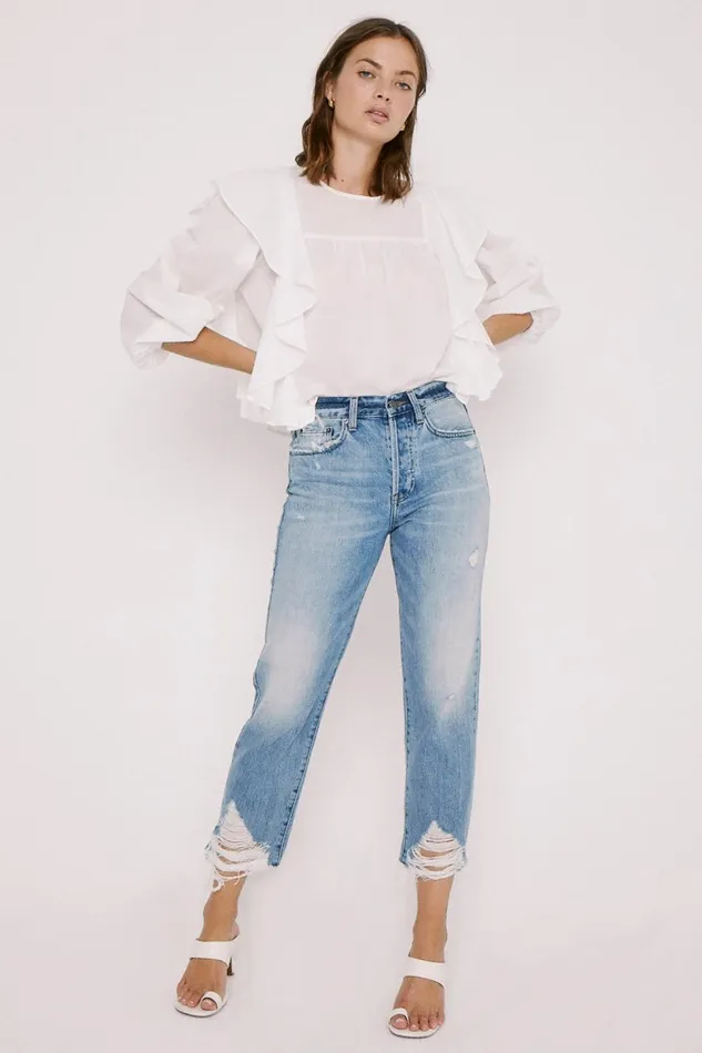 Pistola Denim Charlie High Rise Straight 8211 Blue Skies Women Denim