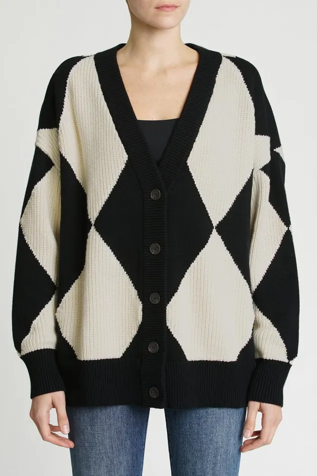 Pistola Denim Evelyn VNeck Cardigan 8211 Diamonds Play Women Tops