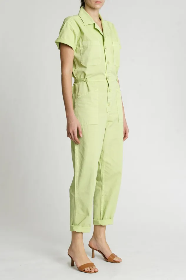 Pistola Denim Grover Short Sleeve Field Suit 8211 Citron Women Jumpsuits and Dresses