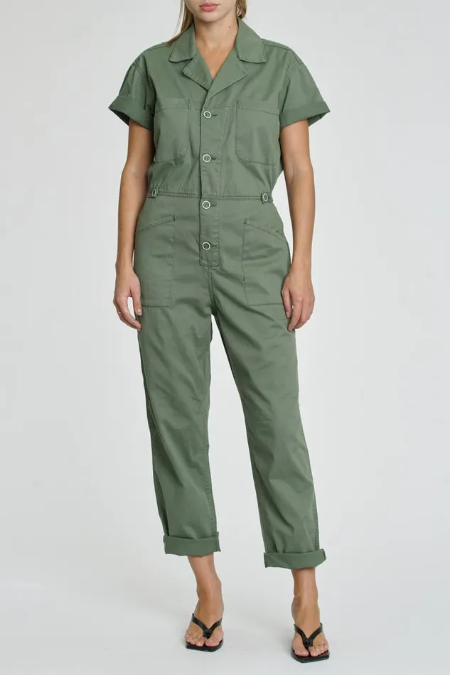 Pistola Denim Grover Short Sleeve Field Suit 8211 Colonel Women Jumpsuits and Dresses