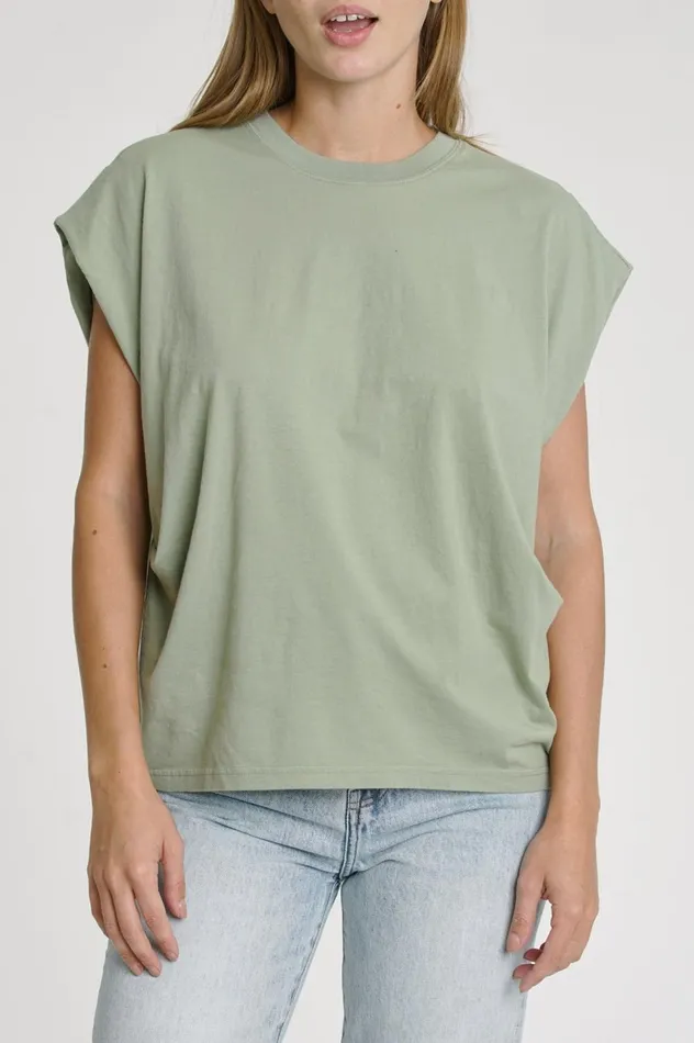 Pistola Denim Trina Muscle Tee 8211 Olive Women Tops