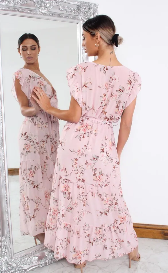 Pixie Pink Floral Wrap Maxi Dress Women Missfiga Wrap Dresses Pixie Pink Floral Wrap Maxi Dress Women Missfiga Wrap Dresses