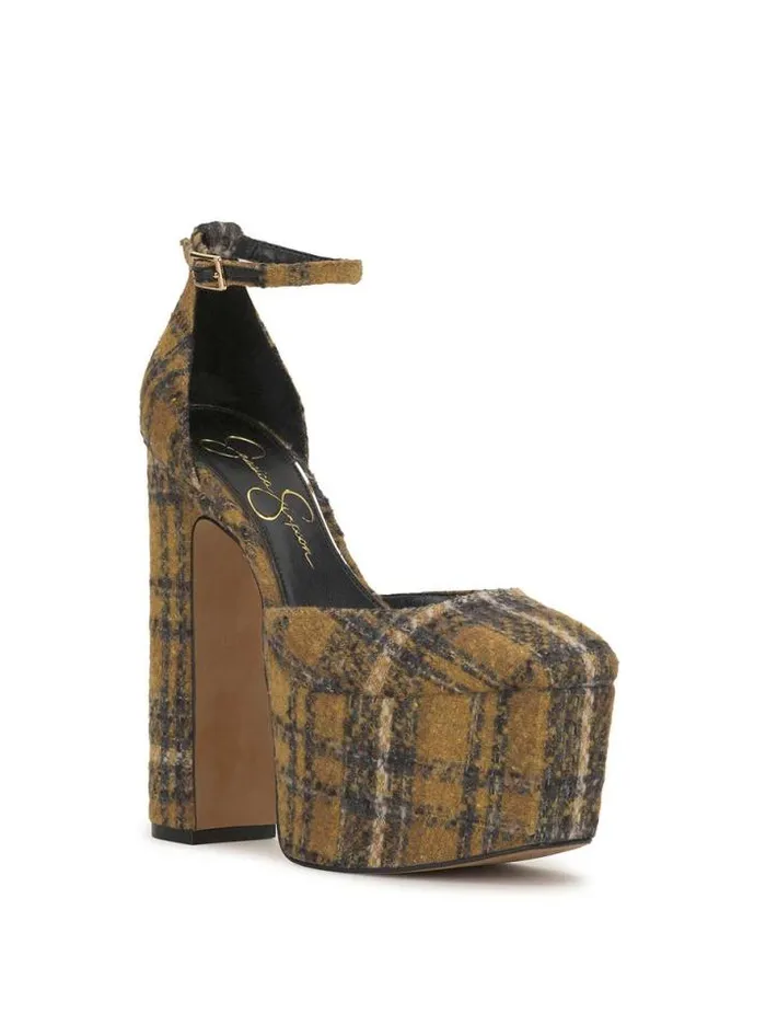 Platforms Shoes Jessica Simpson Pinkston Platform Pump In Plaid