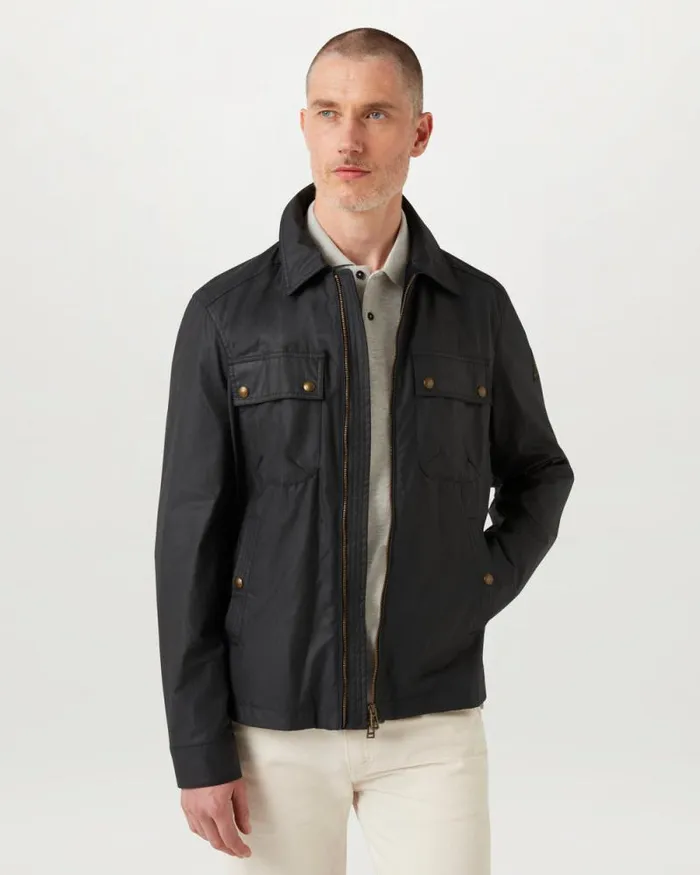 Polo Shirts Men Belstaff Belstaff Long Sleeved Polo Old Silver Heather