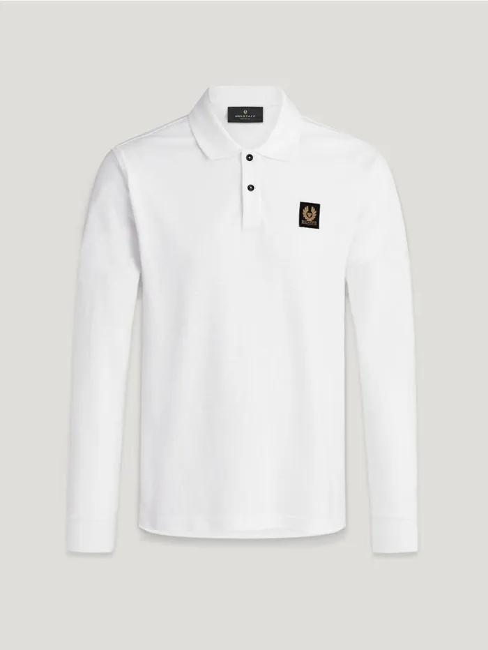 Polo Shirts Men Belstaff Belstaff Long Sleeved Polo White