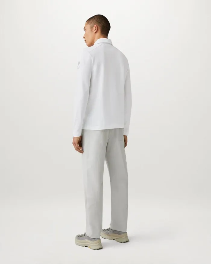 Polo Shirts Men Belstaff Challenger Long Sleeve Polo White Polo Shirts Men Belstaff Challenger Long Sleeve Polo White