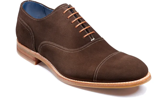 Pullman 8211 Brown Suede Men Barker Shoes Mens Oxfords