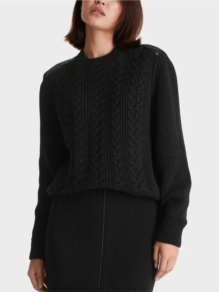 Pullover and Sweatshirts Damen Marc Cain Pullover Knitted In Germany Black