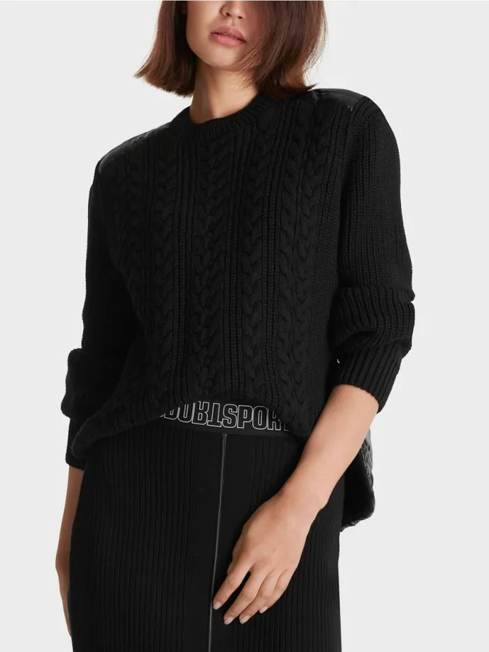 Pullover and Sweatshirts Damen Marc Cain Pullover Knitted In Germany Black