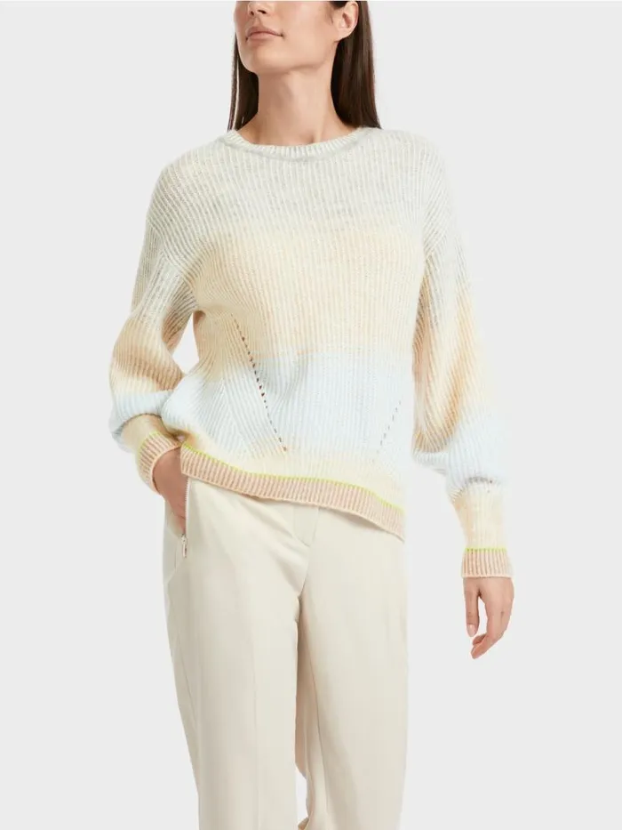 Pullover and Sweatshirts Damen Marc Cain Pullover Knitted In Germany Soft Powder Blue
