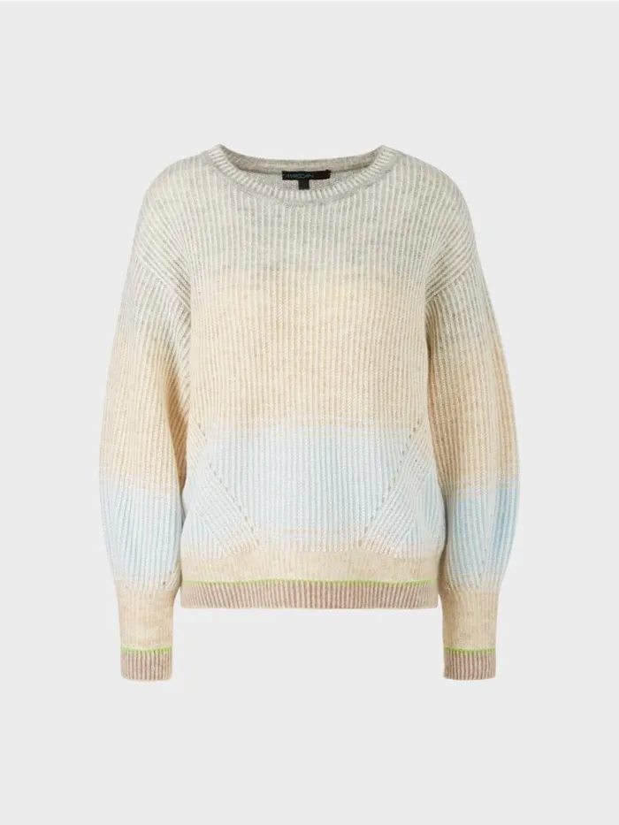 Pullover and Sweatshirts Damen Marc Cain Pullover Knitted In Germany Soft Powder Blue