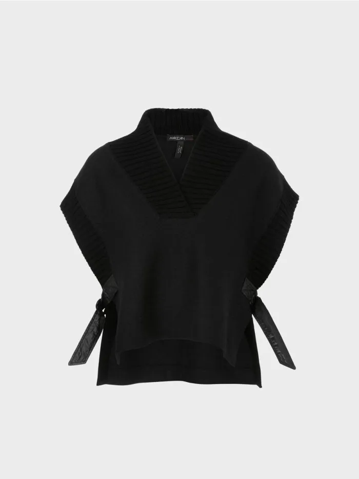Pullover and Sweatshirts Damen Marc Cain Tank Top Knitted In Germany Black