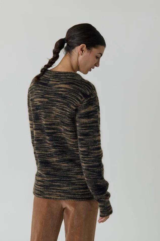 Pulls and Vests Women Leon and Harper Mat Tiger Jumper Beige