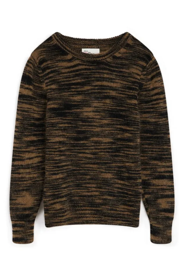 Pulls and Vests Women Leon and Harper Mat Tiger Jumper Beige