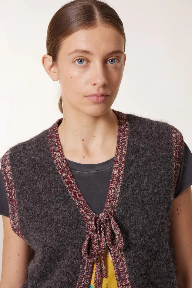 Pulls and Vests Women Leon and Harper Milly Pln Cardigan Grey