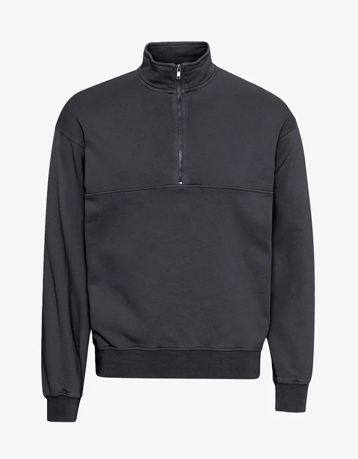 Quarter Zips Women Colorfulstandard Organic Quarter Zip 8211 Lava Grey