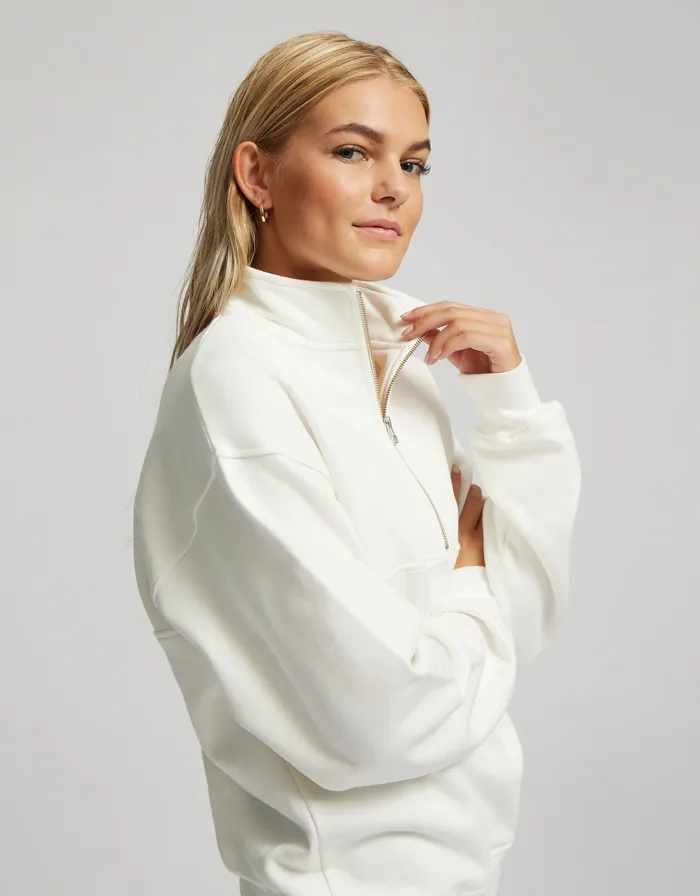 Quarter Zips Women Colorfulstandard Organic Quarter Zip 8211 Lava Grey