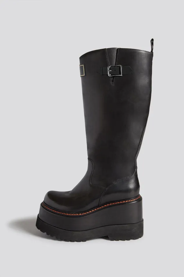 R13 Boots Women R13 PATCH ENGINEER BOOT 8211 BLACK