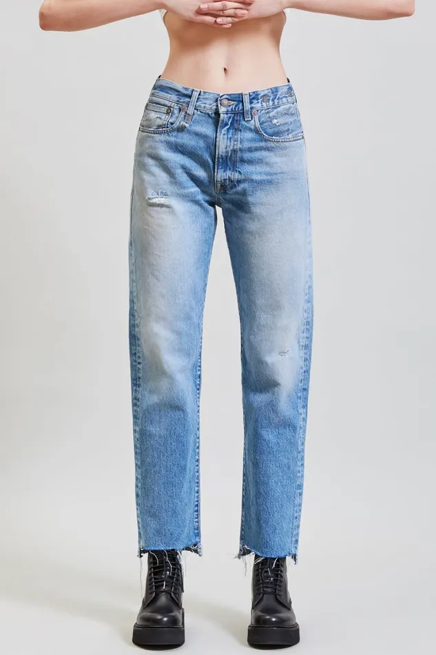 R13 Boyfriend Women BOYFRIEND JEAN 8211 IRVING BLUE R13 Boyfriend Women BOYFRIEND JEAN 8211 IRVING BLUE