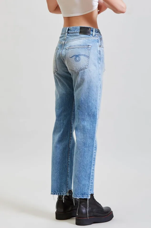 R13 Boyfriend Women BOYFRIEND JEAN 8211 IRVING BLUE R13 Boyfriend Women BOYFRIEND JEAN 8211 IRVING BLUE
