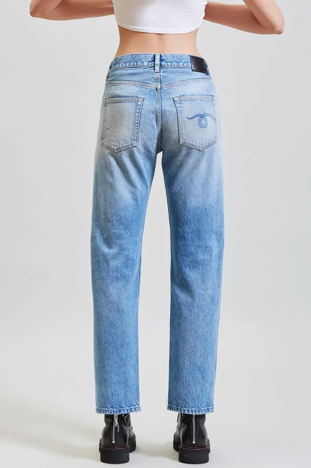 R13 Boyfriend Women BOYFRIEND JEAN 8211 IRVING BLUE R13 Boyfriend Women BOYFRIEND JEAN 8211 IRVING BLUE