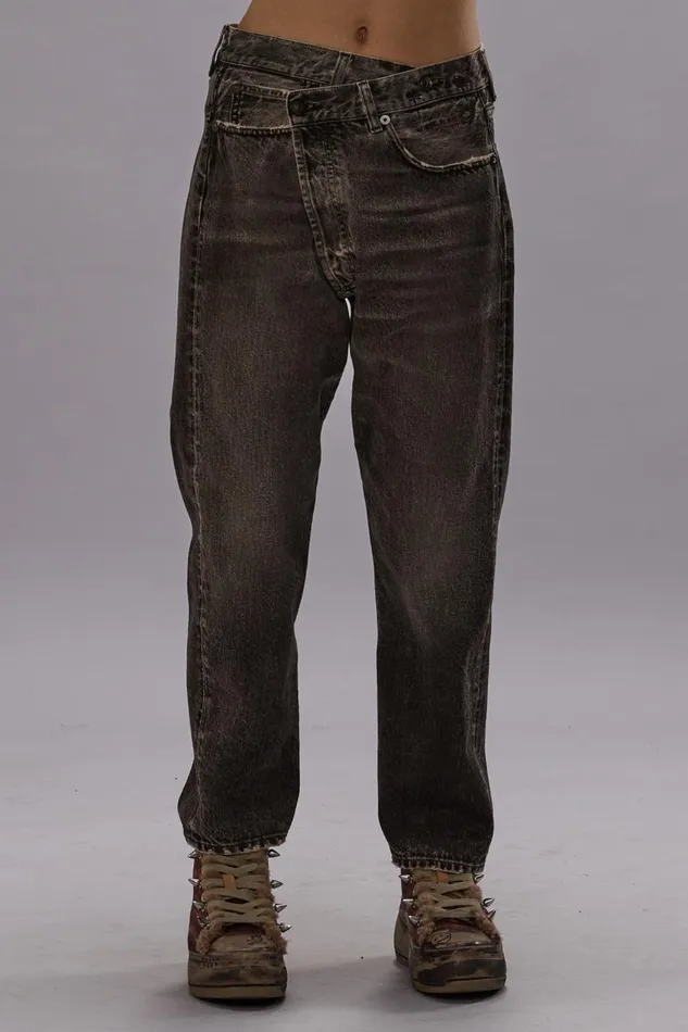 R13 Crossover Women CROSS OVER JEAN 8211 MUD GREY