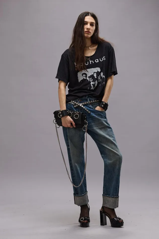 R13 Crossover Women CROSSOVER JEAN 8211 ASPEN SELVEDGE BLUE