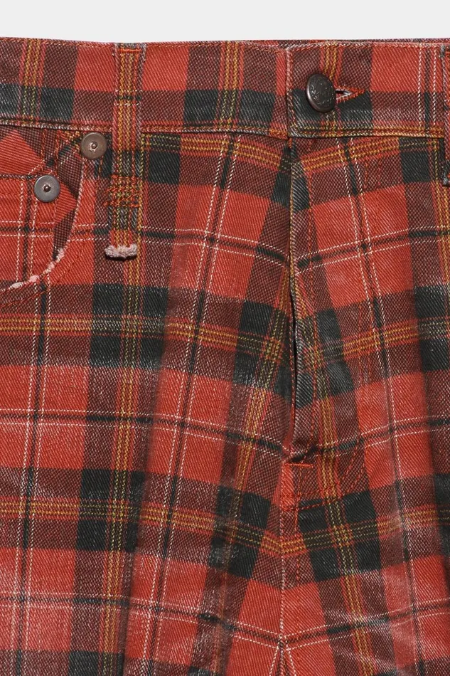 R13 Drop Women TAILORED DROP 8211 ASH RED PLAID
