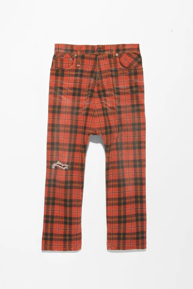 R13 Drop Women TAILORED DROP 8211 ASH RED PLAID