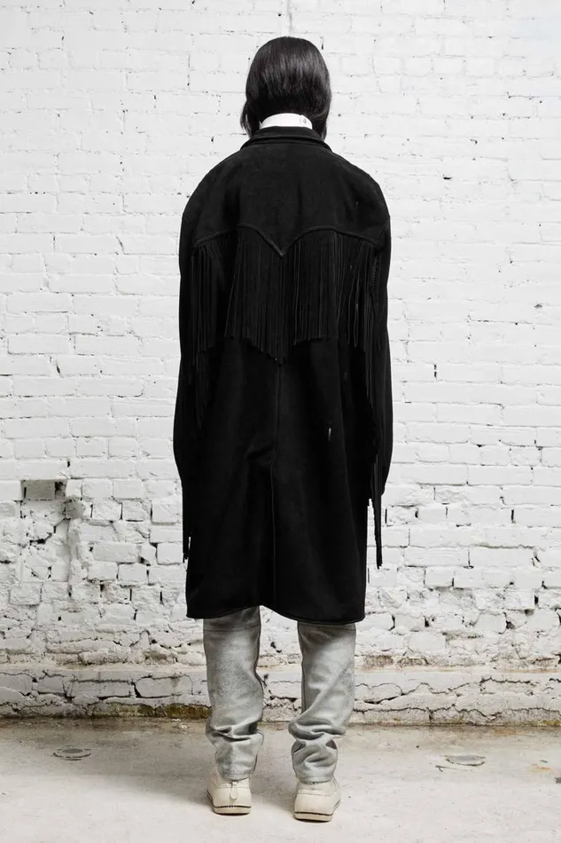 R13 Jackets and Coats Women FRINGE LEATHER JACKET 8211 BLACK SUEDE