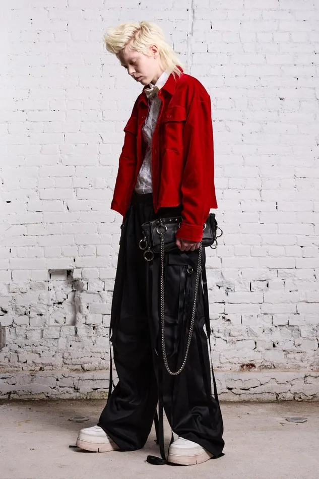 R13 Jackets and Coats Women SHRUNKEN CPO 8211 RED VELVET
